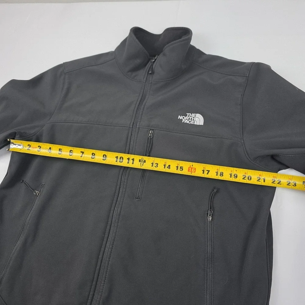 The North Face WindWall Jacket Mens Large Black Full Zip Softshell Fleece Lined